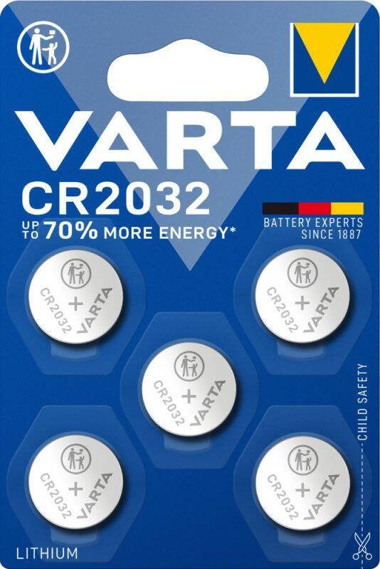 Varta Lithium Coin CR2032 BLI 5 stuks