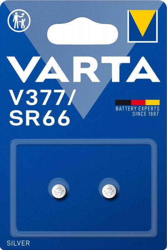 Varta Knoopcel V377 SR66 Batterij 2 stuks