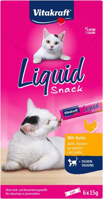 Vitakraft Cat-Liquid Kattensnacks Kip 6 stuks