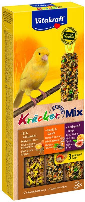 Vitakraft Combikracker 3 in 1 Kanarie vogelsnacks Snacks 60 gram