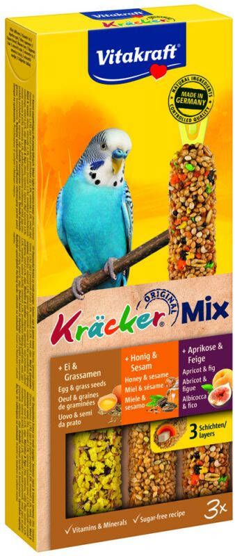 Vitakraft Combikracker 3 in 1 Parkiet vogelsnacks Snacks 60 gram