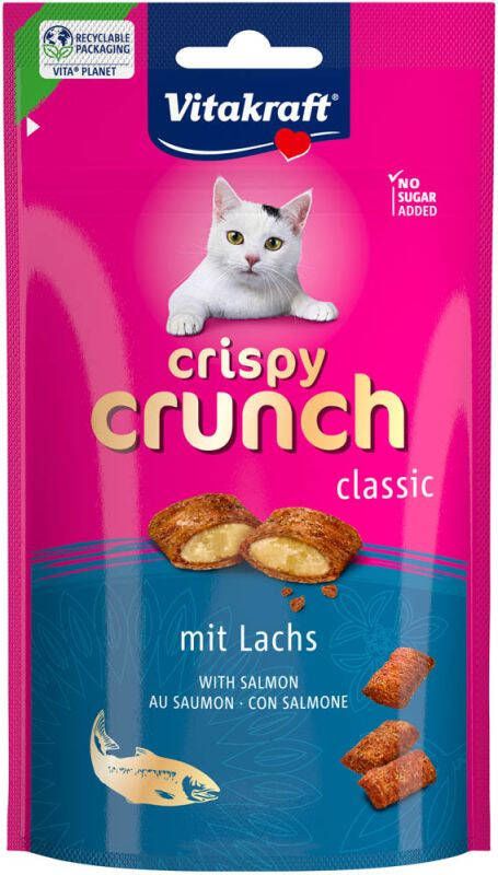 Vitakraft Crispy Crunch Kattensnacks Zalm 60 gram