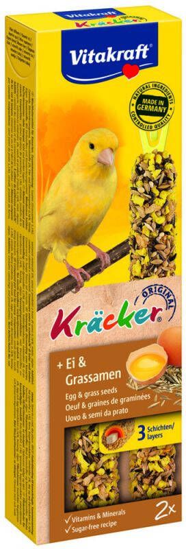 Vitakraft Eikracker 2 in 1 Kanarie vogelsnacks Snacks 60 gram