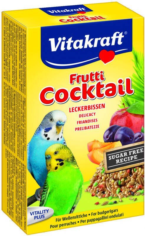 Vitakraft Fruitcocktail Parkiet vogelsnacks Bijvoeding opgroei en mengelingen 200 gram