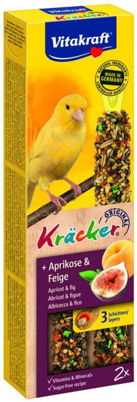 Vitakraft Fruitkracker 2 in 1 Kanarie vogelsnacks Snacks 60 gram