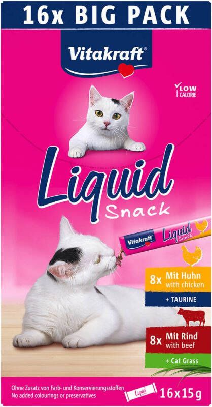 Vitakraft Liquid Snack Kattensnack Kip Rund