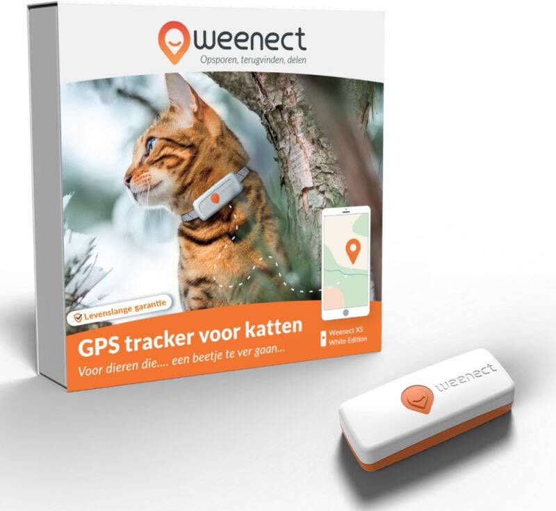 Weenect GPS tracker Wit Oranje Plastic 6x2 4x1 5 cm