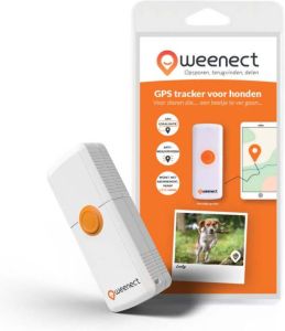 Weenect Hond GPS Tracker Wit Oranje 5 9x2 3x1 2 cm
