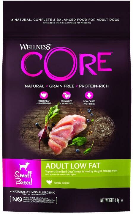 Wellness Core Adult Low Fat Small-Breed Hondenvoer Kip 5 kg