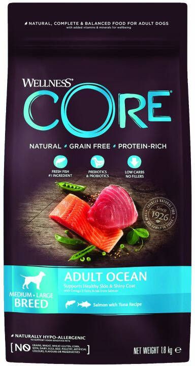 Wellness Core Adult Ocean Medium-Large- Breed Hondenvoer Zalm Tonijn 1 8 kg