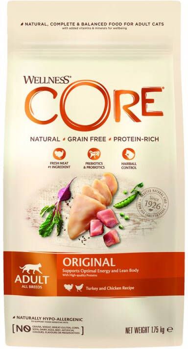 Wellness Core Adult Original Kattenvoer Kalkoen Kip 1 75 kg