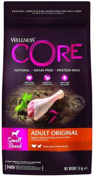 Wellness Core Adult Original Small-Breed Hondenvoer Kalkoen 1 5 kg