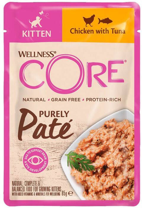 Wellness Core Kitten Kattenvoer Kip Tonijn 85 gram