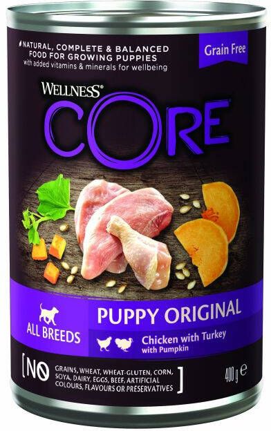 Wellness Core Puppy Original All Breeds Hondenvoer Kip Kalkoen 400 gram