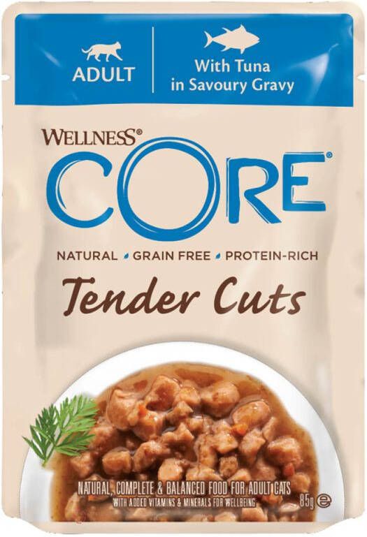 Wellness Core Tender Cuts Kattenvoer Tonijn 85 gram