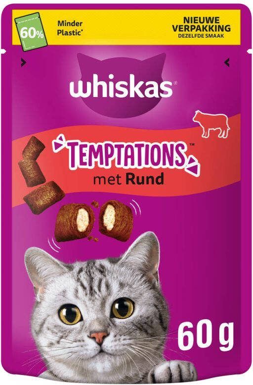 Whiskas Temptations Kattensnack Rund 60 gram