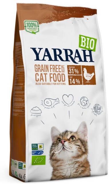 Yarrah Biologisch Graanvrij Kattenvoer Kip 6 kg