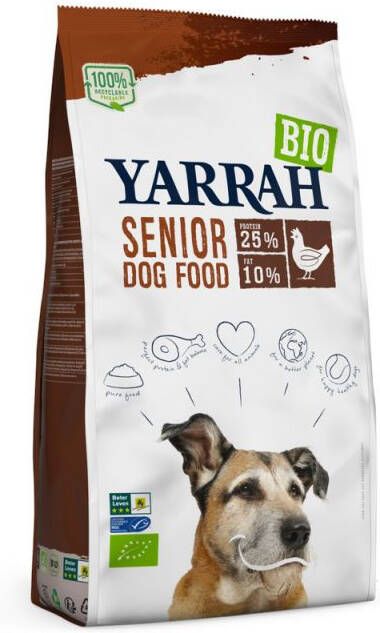 Yarrah Senior Biologisch Hondenvoer Kip 10 kg