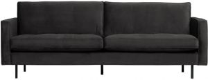 BePureHome Bank 'Rodeo' 2 5-zits Velvet kleur Antraciet