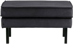 BePureHome Hocker 'Rodeo' Velvet kleur Donkergrijs
