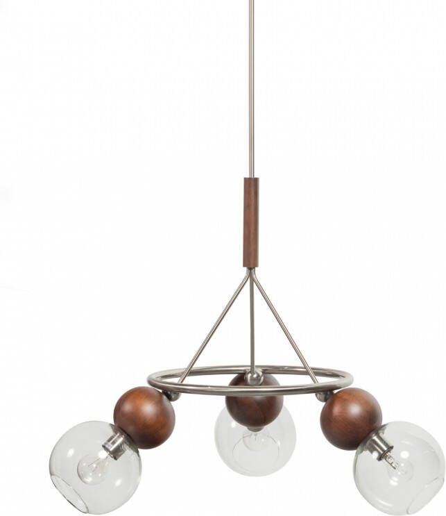 BePureHome Babble Hanglamp 3 Bollen Glas Bruin 60x90x90