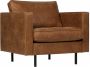 WOOOD Fauteuil Rodeo Classic vrijstaand van gerecycled leer h 83 cm x b 98 cm - Thumbnail 2