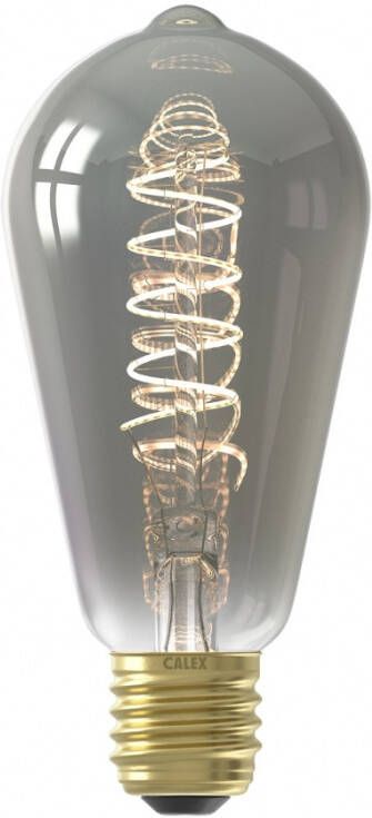 Calex Spiraallamp 'Peer' E27 LED 4W Titanium Rustic 14cm dimbaar