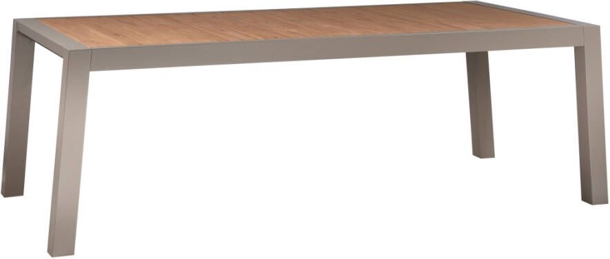 Exotan Outdoor Eettafel Sulphur Teakhout en aluminium 220 x 100cm Zand