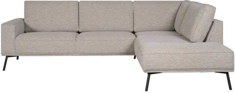 Woonexpress Hoekbank Alford Beige Textiel 260x85x208cm (BxHxD)