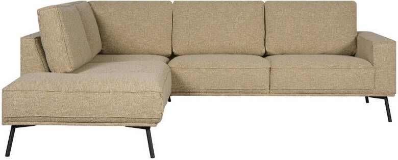 Woonexpress Hoekbank Alford Beige Textiel 260x85x208cm (BxHxD)