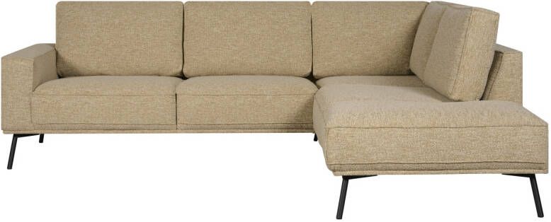 Woonexpress Hoekbank Alford Beige Textiel 260x85x208cm (BxHxD)