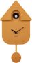 Karlsson Karllson Wall Clock Modern Cuckoo ABS ochre yellow - Thumbnail 2