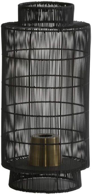 Light & Living Gruaro Tafellamp Lantaarn Ø24 x 52 cm Zwart Antiek Brons
