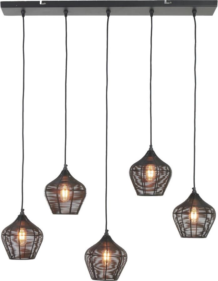 Light & Living Light and Living hanglamp zwart metaal 2956812