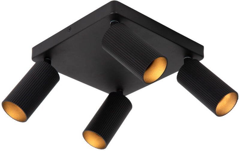 LUCIDE Plafondspot Clubs Zwart 4xgu10