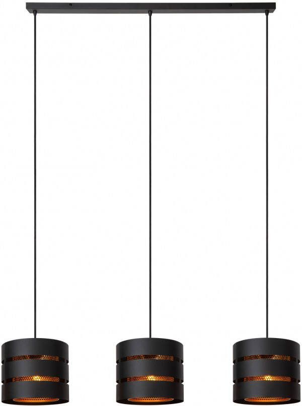 LUCIDE Hanglamp Rosas Zwart Messing 3xe27 - Foto 3
