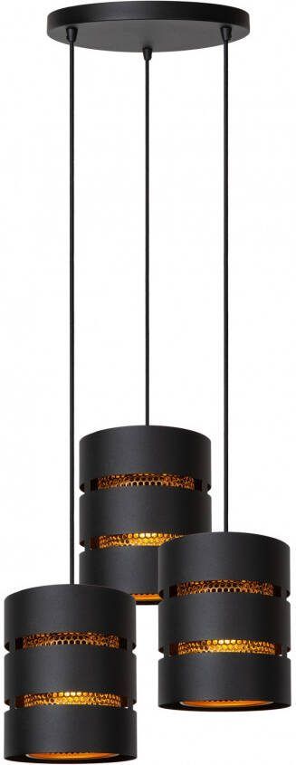 LUCIDE Hanglamp Rosas Zwart Messing 43cm 3xe27 - Foto 2