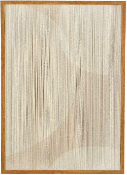 Mica Decorations Muurdecoratie Cirkel L50 x B60 x H3 cm Beige