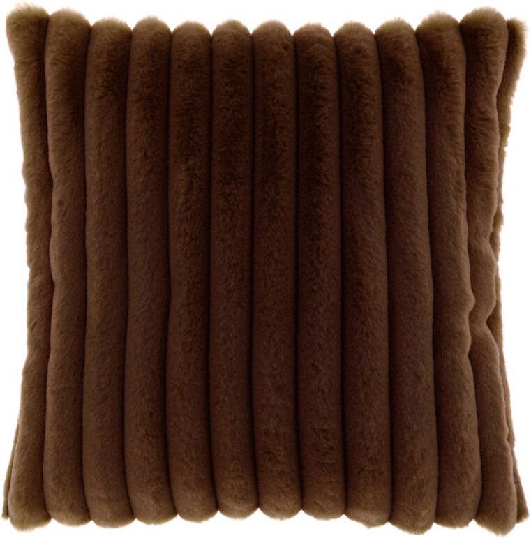 Unique Living Sierkussen Peppe Bruin Polyester 45x45x0cm (BxHxD)