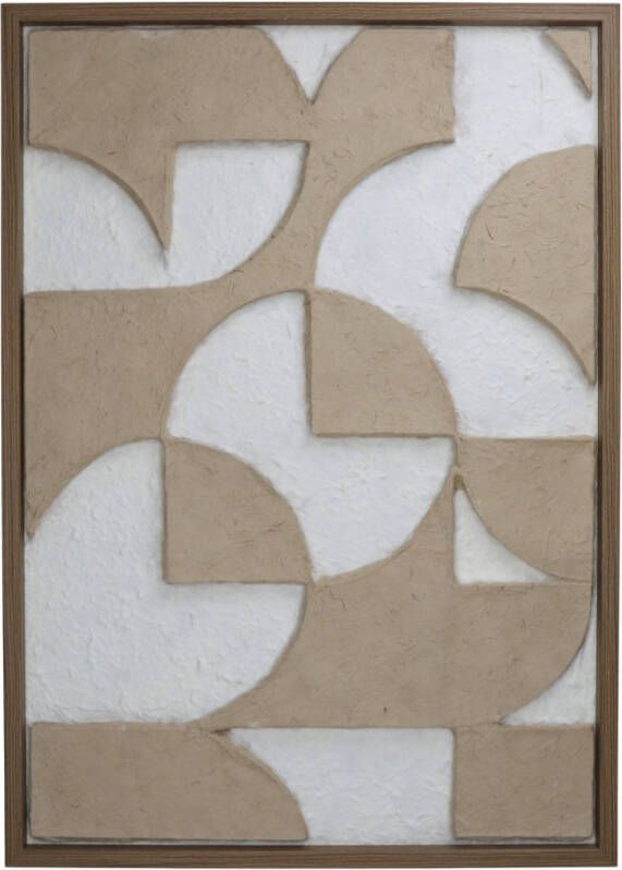 HD Collection Wanddeco D Abstract Hout Naturel|Wit Papier