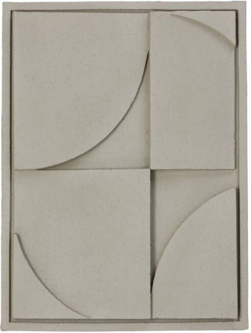 HD Collection Wanddeco D Abstract Beige|Creme Polystone