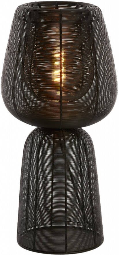 Light & Living Light and Living tafellamp zwart metaal 1883412