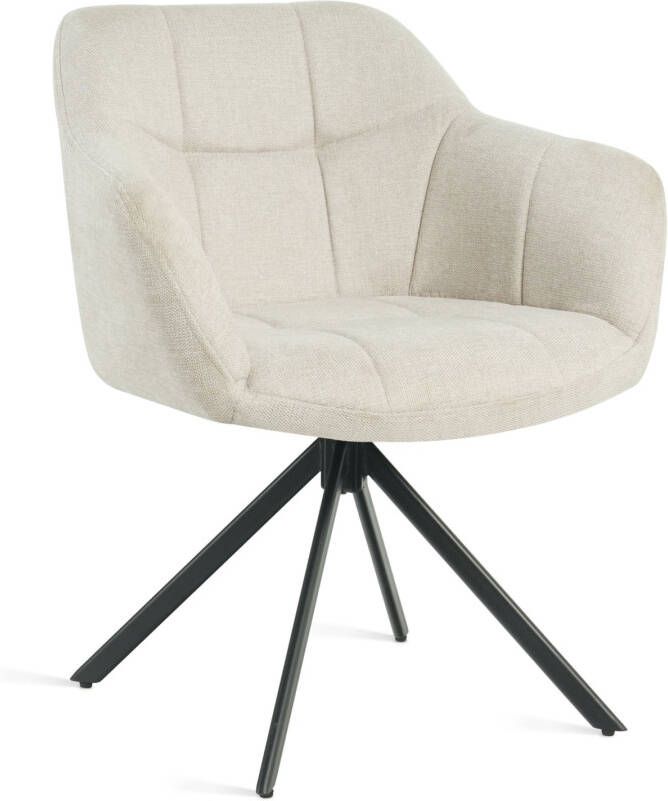 By fonQ Brava Eetkamerstoel Linnen Beige