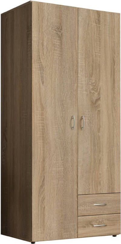 Woonexpress Kledingkast Baarlo Hout Eiken|Hout Naturel Hout