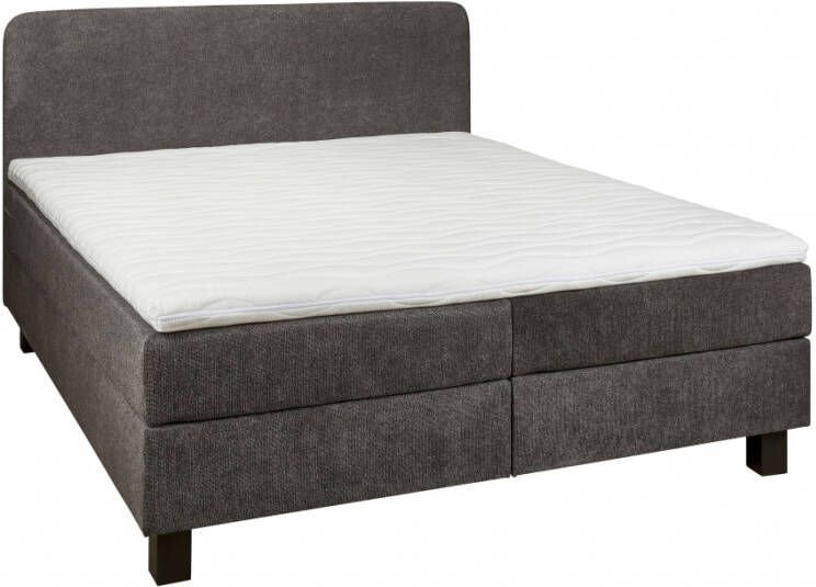 Woonexpress Boxspring Bilbao Antraciet|Grijs|Zwart Textiel