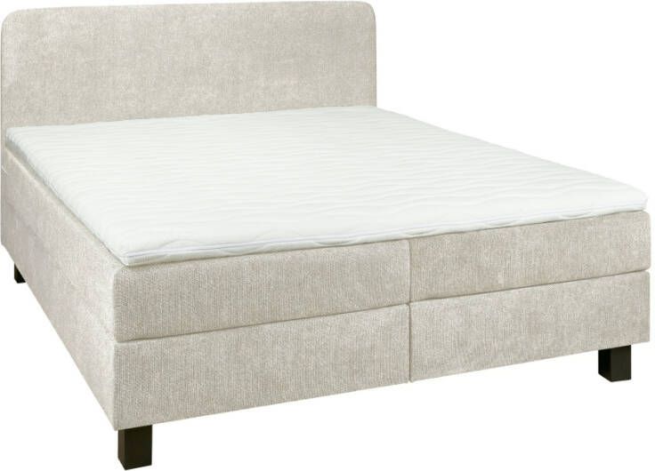 Woonexpress Boxspring Bilbao Beige|Creme Textiel