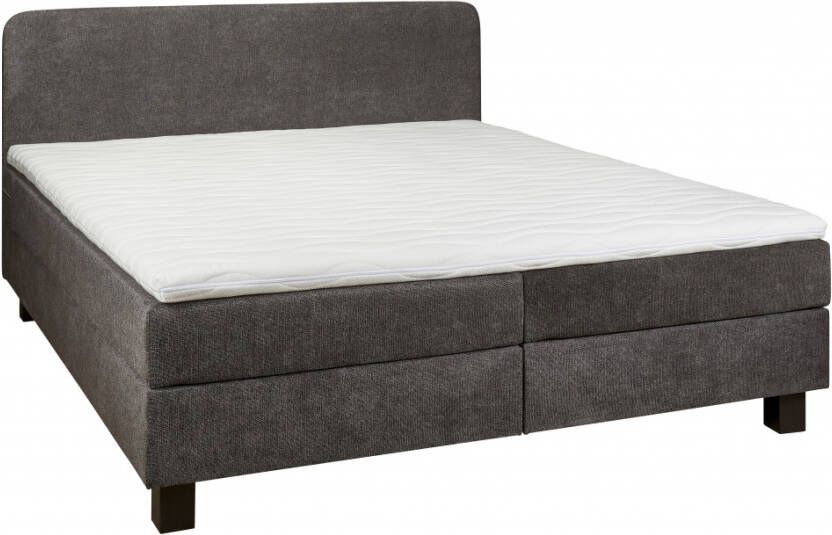 Woonexpress Boxspring Bilbao Antraciet|Grijs Textiel
