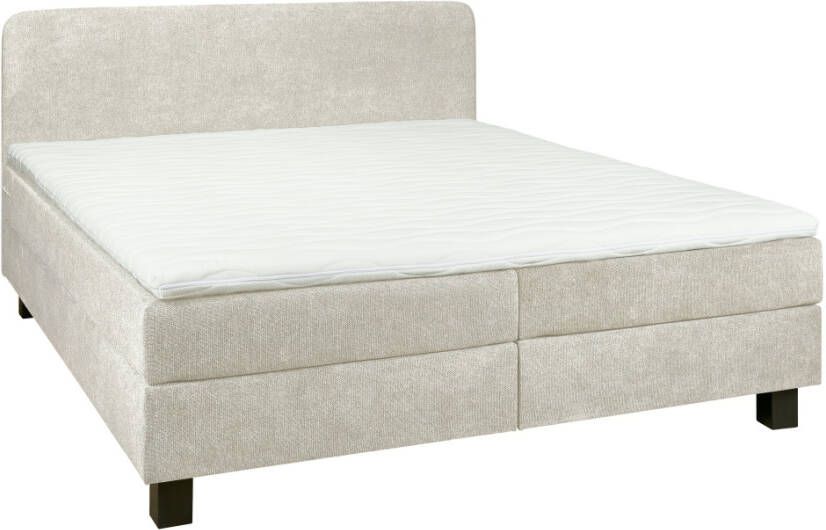 Woonexpress Boxspring Bilbao Beige|Creme Textiel