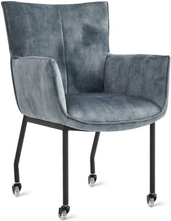 By fonQ Vero Eetkamerstoel Velvet Petrol