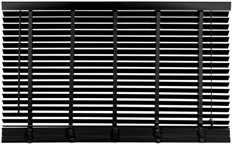 Woonexpress Houten Jaloezie Zwart 200 x 210 cm (BxH) Lamelbreedte: 5 cm met Bedieningskoord en Draaistang - Foto 3